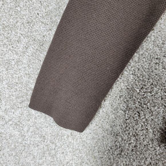 Talbots Silk Cardigan Womens M Brown Knit Button Down Faux Pockets Sweater - Picture 11 of 16